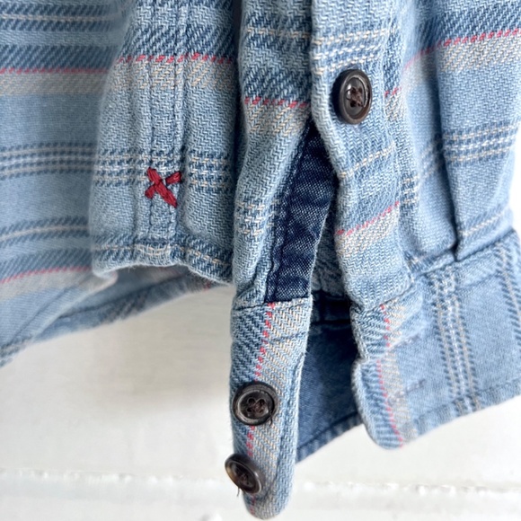 ALEX MILL Blue Striped Long Sleeve Cotton Button Down Shirt - M - Picture 5 of 10